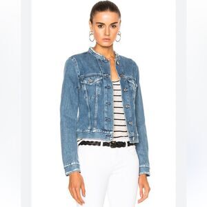 ACNE Studios Denim Top Jacket in Indigo Fray Size 32 / 00 US